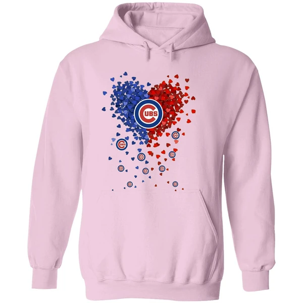 Chicago Cubs Baseball Heart Hoodie - Image 5
