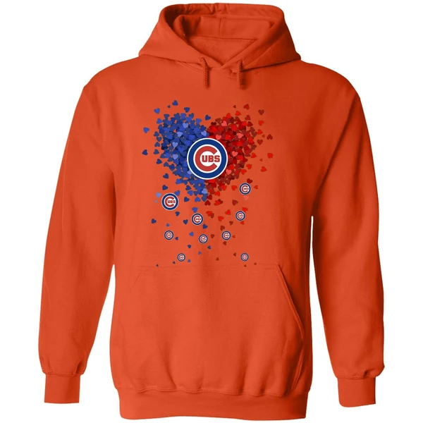 Chicago Cubs Baseball Heart Hoodie - Image 6
