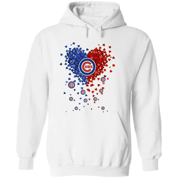 Chicago Cubs Baseball Heart Hoodie - Image 8