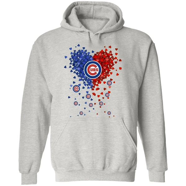 Chicago Cubs Baseball Heart Hoodie - Image 9