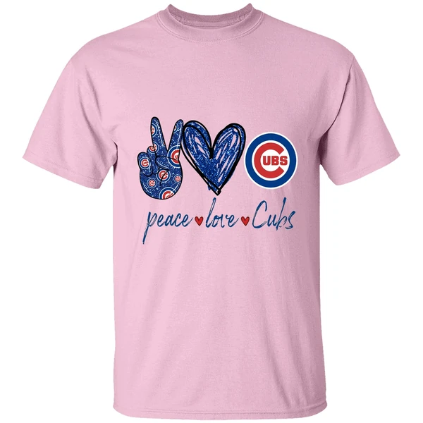 Chicago Cubs Peace Love Cubs Shirt - Image 2