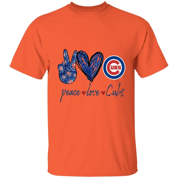 Chicago Cubs Peace Love Cubs Shirt - Image 3