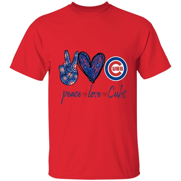 Chicago Cubs Peace Love Cubs Shirt - Image 4