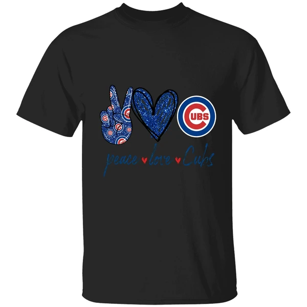 Chicago Cubs Peace Love Cubs Shirt - Image 7