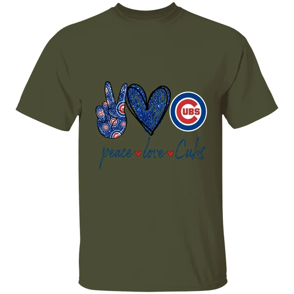 Chicago Cubs Peace Love Cubs Shirt - Image 9