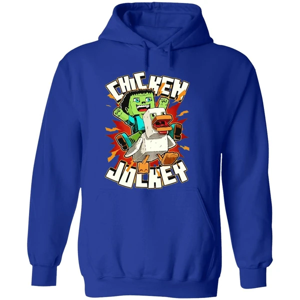 Chicken Jockey Chicken Kid Cube Game Hoodie - Image 7