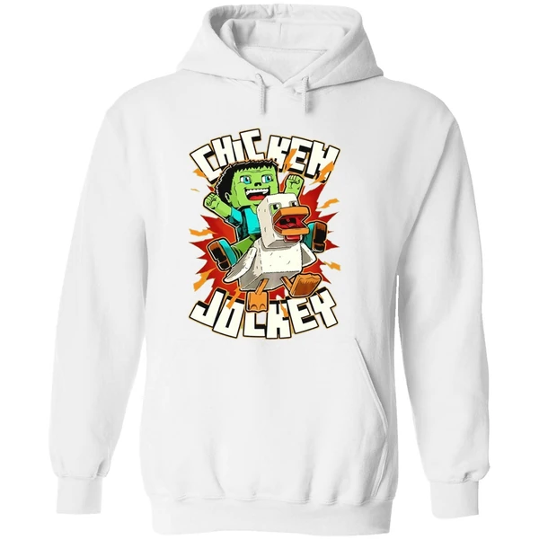 Chicken Jockey Chicken Kid Cube Game Hoodie - Image 8