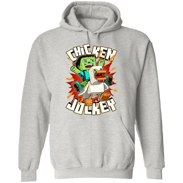 Chicken Jockey Chicken Kid Cube Game Hoodie - Image 9