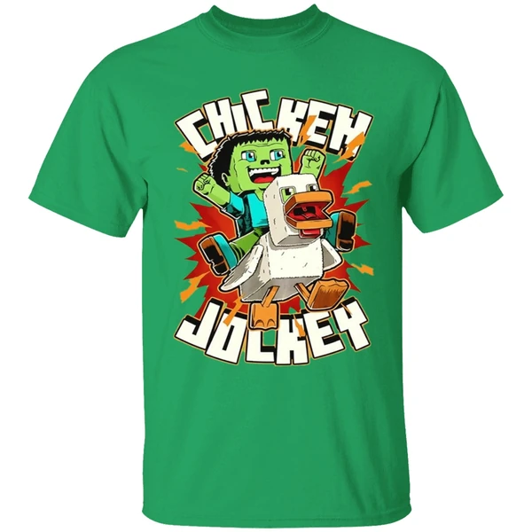 Chicken Jockey Chicken Kid Cube Game Shirt - Image 2