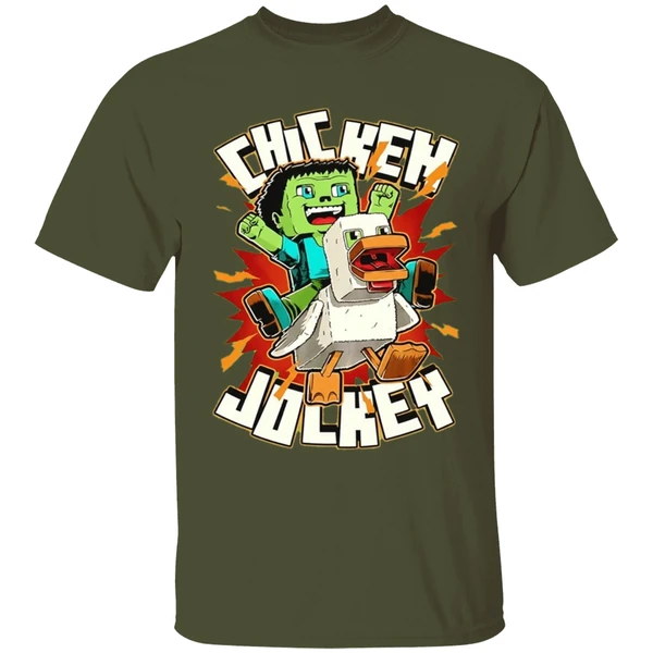 chicken-jockey-chicken-kid-cube-game-shirt-militarygreen