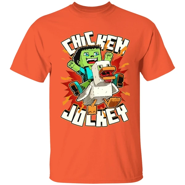 Chicken Jockey Chicken Kid Cube Game Shirt - Image 6