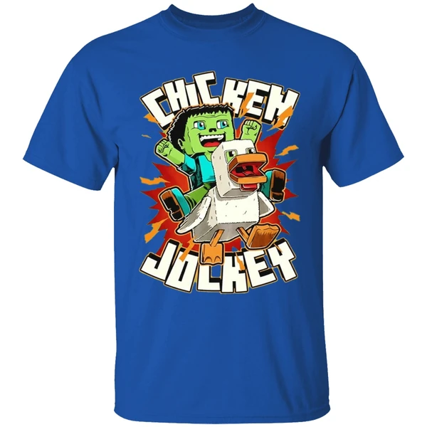 Chicken Jockey Chicken Kid Cube Game Shirt - Image 8