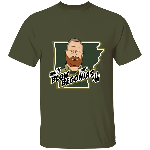 Chief Bradley Taylor Hazen Police Youll Blow Your Begonias Off Shirt - Image 4