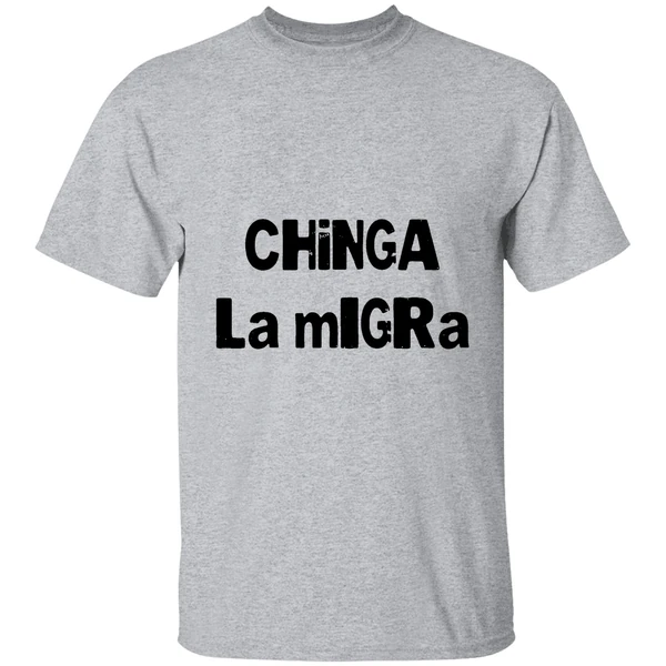 chinga la migra fuck ice 2026 shirt sportgrey