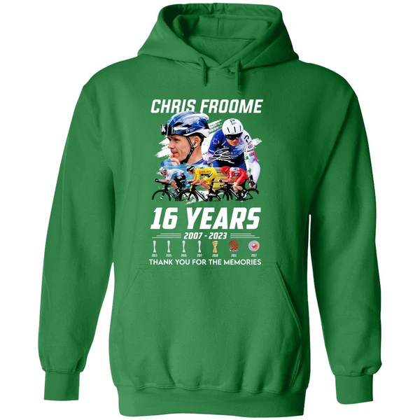 Chris Froome 16 Years 2007 2023 Thank You For The Memories Hoodie - Image 2