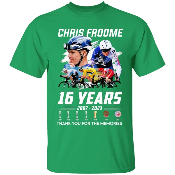 Chris Froome 16 Years 2007 2023 Thank You For The Memories Shirt - Image 2