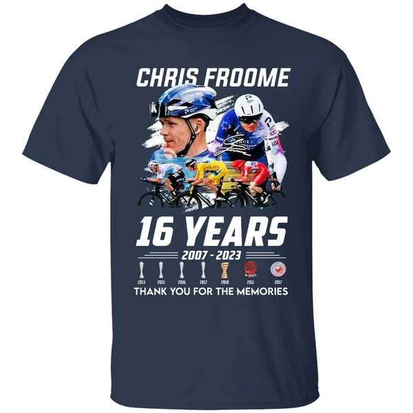 Chris Froome 16 Years 2007 2023 Thank You For The Memories Shirt - Image 5