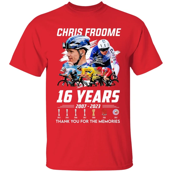 Chris Froome 16 Years 2007 2023 Thank You For The Memories Shirt - Image 7