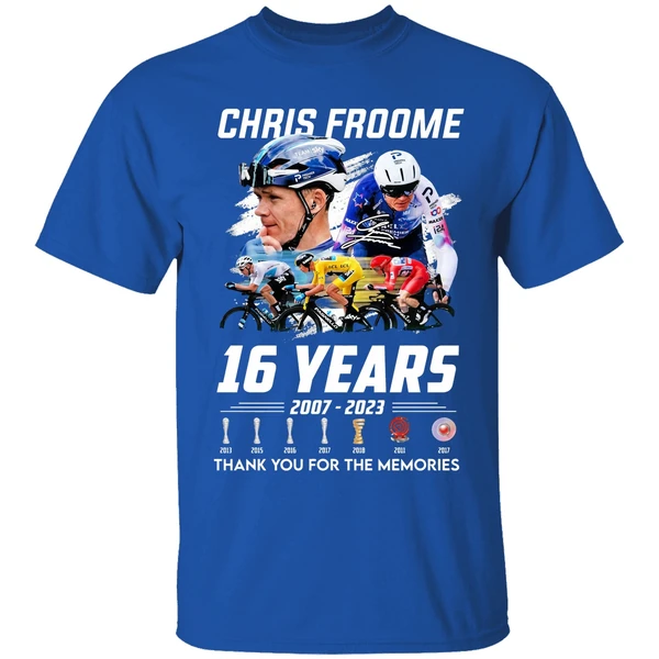 Chris Froome 16 Years 2007 2023 Thank You For The Memories Shirt - Image 8