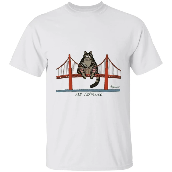Chubby Cat Sitting On Golden Gate Bridge In San Francisco Shirt