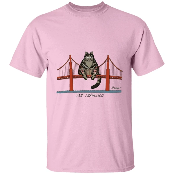 Chubby Cat Sitting On Golden Gate Bridge In San Francisco Shirt - Image 2