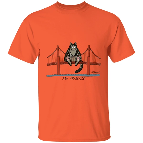 Chubby Cat Sitting On Golden Gate Bridge In San Francisco Shirt - Image 3