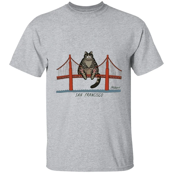 Chubby Cat Sitting On Golden Gate Bridge In San Francisco Shirt - Image 6