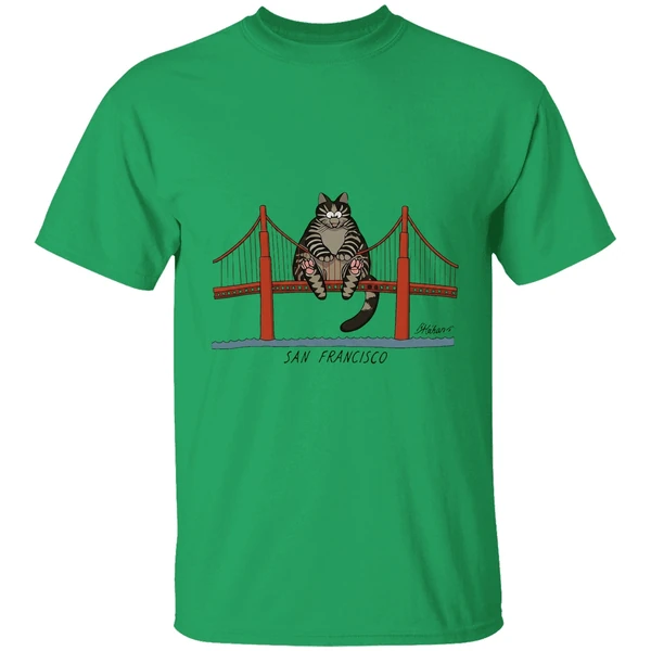 Chubby Cat Sitting On Golden Gate Bridge In San Francisco Shirt - Image 8