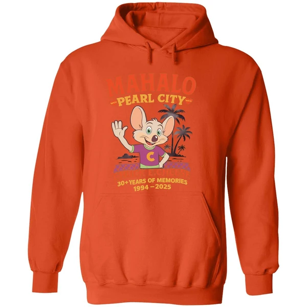 Chuck E Cheese Mahalo Pearl City 1994 2025 Hoodie - Image 6
