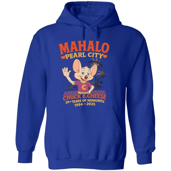 Chuck E Cheese Mahalo Pearl City 1994 2025 Hoodie - Image 7