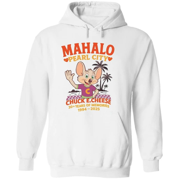 Chuck E Cheese Mahalo Pearl City 1994 2025 Hoodie - Image 8