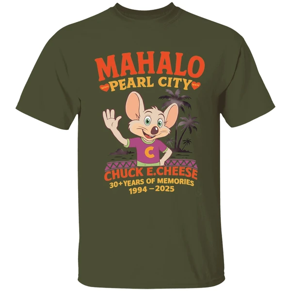 Chuck E Cheese Mahalo Pearl City 1994 2025 Shirt - Image 4