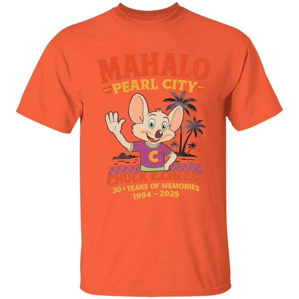 Chuck E Cheese Mahalo Pearl City 1994 2025 Shirt - Image 6