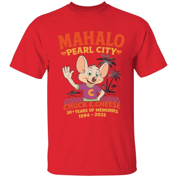 Chuck E Cheese Mahalo Pearl City 1994 2025 Shirt - Image 7