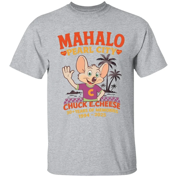 Chuck E Cheese Mahalo Pearl City 1994 2025 Shirt - Image 9