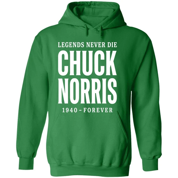Chuck Norris Legends Never Die 1940 Forever Hoodie - Image 2