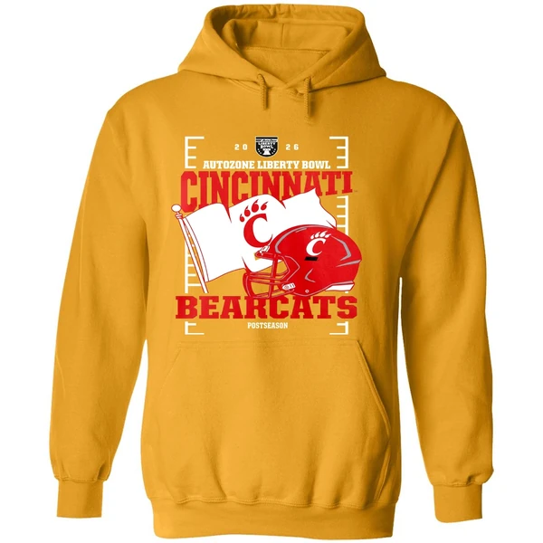 Cincinnati Bearcats 2026 Autozone Liberty Bowl Helmet Hoodie