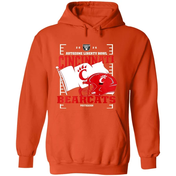 Cincinnati Bearcats 2026 Autozone Liberty Bowl Helmet Hoodie - Image 6