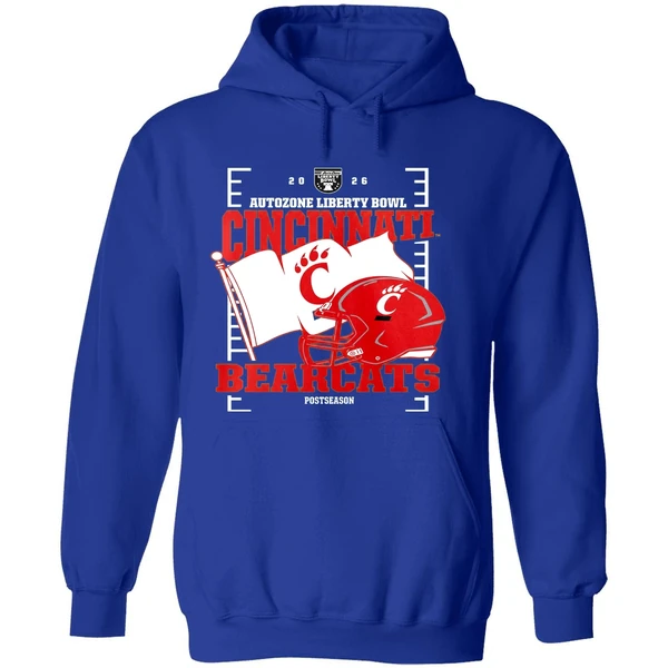 Cincinnati Bearcats 2026 Autozone Liberty Bowl Helmet Hoodie - Image 7