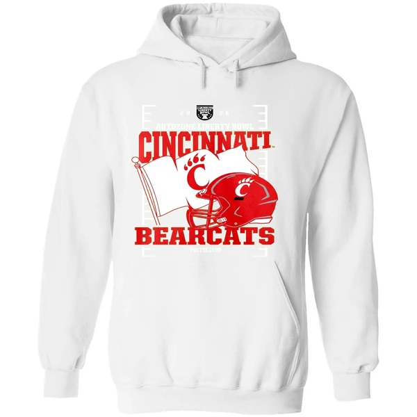 Cincinnati Bearcats 2026 Autozone Liberty Bowl Helmet Hoodie - Image 8