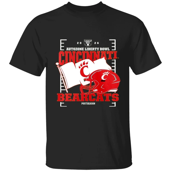 Cincinnati Bearcats 2026 Autozone Liberty Bowl Helmet Shirt