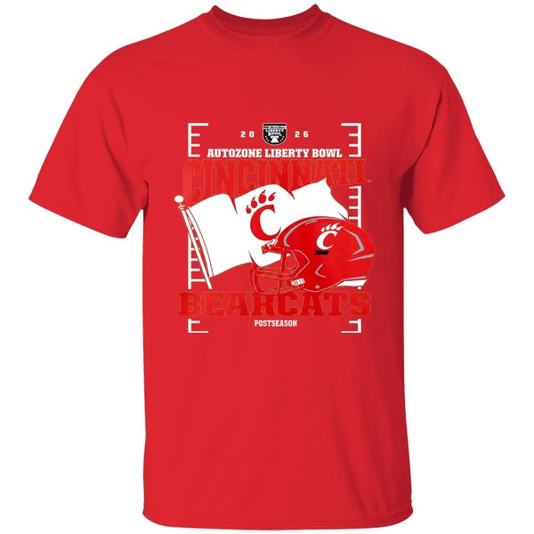 Cincinnati Bearcats 2026 Autozone Liberty Bowl Helmet Shirt - Image 7