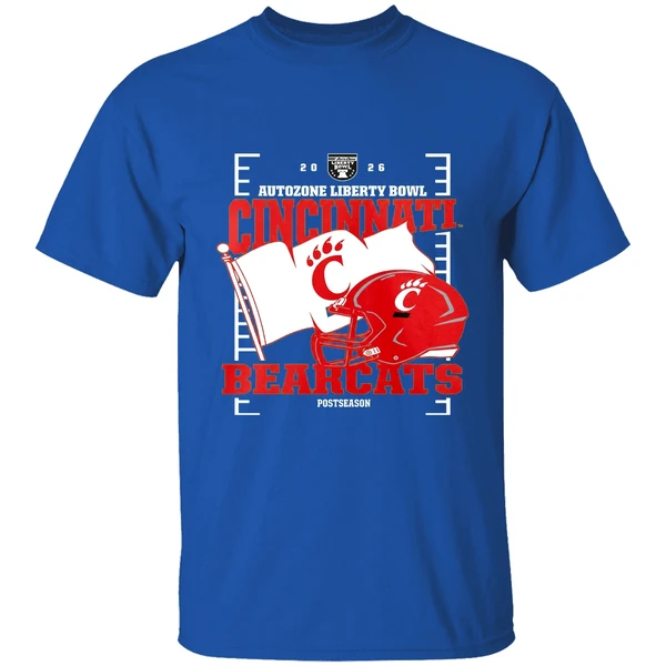 Cincinnati Bearcats 2026 Autozone Liberty Bowl Helmet Shirt - Image 8