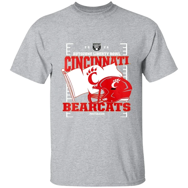 Cincinnati Bearcats 2026 Autozone Liberty Bowl Helmet Shirt - Image 9