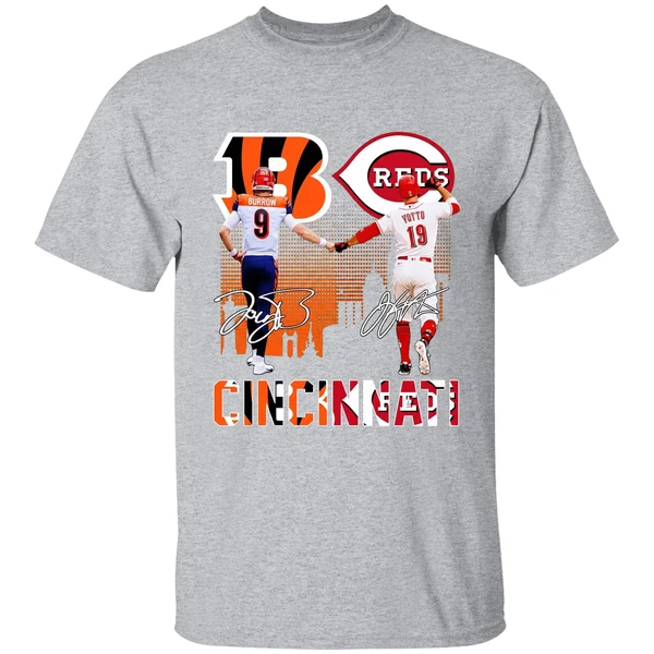 Cincinnati Bengals Joe Burrow And Cincinnati Reds Joey Votto Shirt - Image 9