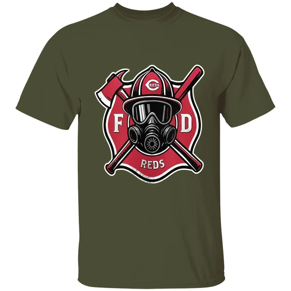 Cincinnati Reds Firefighter Appreciation Logo Shirt - Image 4