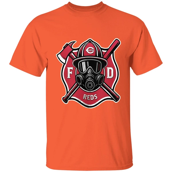 Cincinnati Reds Firefighter Appreciation Logo Shirt - Image 6