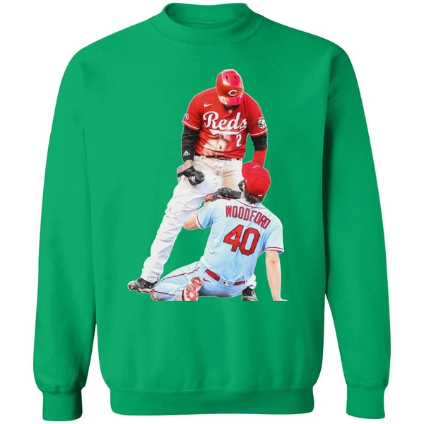 Cincinnati Reds Nick Castellanos Suspension Vs Cardinals Jake Woodford Sweatshirt - Image 2