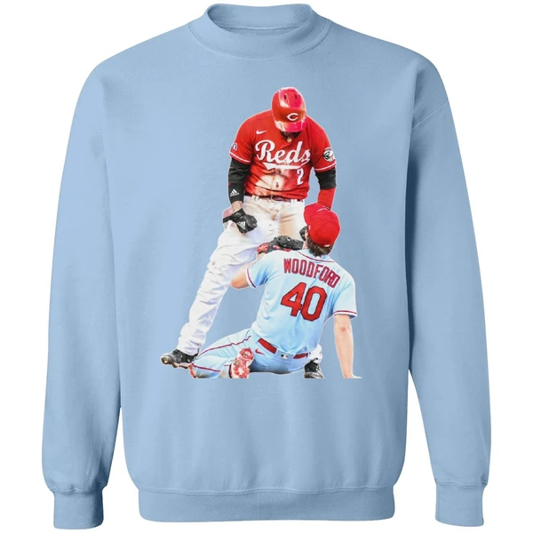 Cincinnati Reds Nick Castellanos Suspension Vs Cardinals Jake Woodford Sweatshirt - Image 3