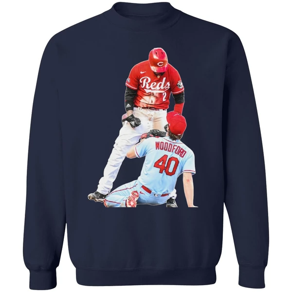 Cincinnati Reds Nick Castellanos Suspension Vs Cardinals Jake Woodford Sweatshirt - Image 5